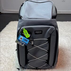 Igloo Silver and Black Backpack Cooler